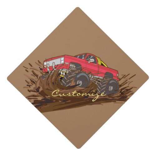 4_wheeler mud truck Thunder_Cove Graduation Cap Topper