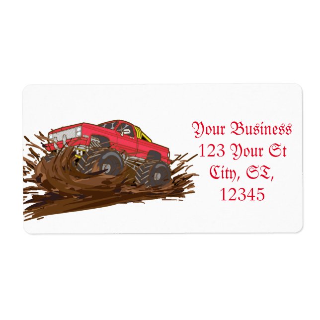 4-wheeler mud truck Thunder_Cove Label (Front)