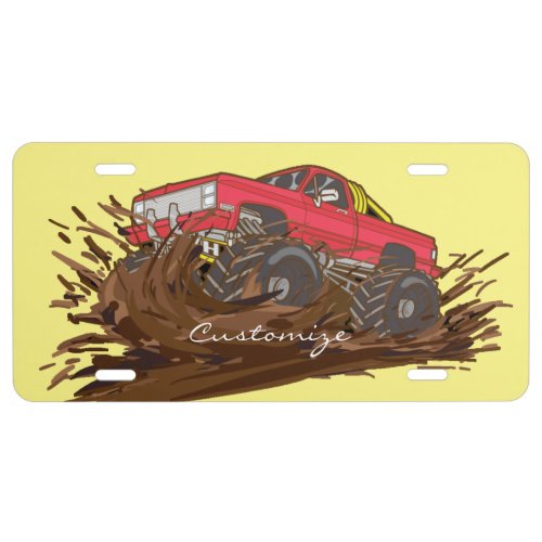 4_wheeler mud truck Thunder_Cove License Plate