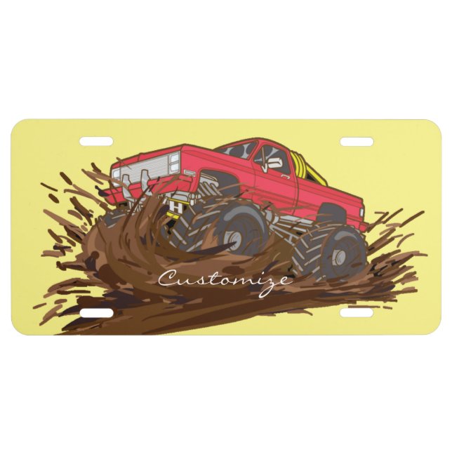 4-wheeler mud truck Thunder_Cove License Plate (Front)