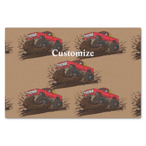 4_wheeler mud truck Thunder_Cove Tissue Paper