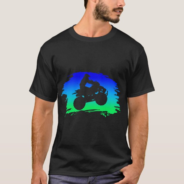 4 Wheeler Quad Bike ATV Riding Gift Men  T-Shirt (Front)
