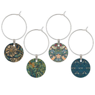 4 William Morris Wine Charms for Wine Lovers