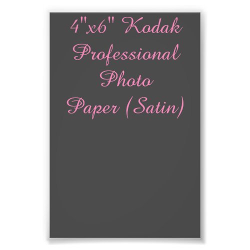 4x6 Kodak Professional Photo Paper Satin