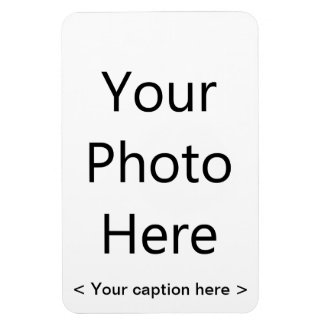 4"x6" Portrait Photo Magnet (Black Text)