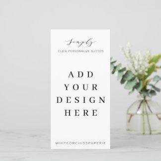 4"x8" Menu Program Printing