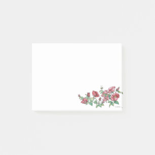 4 x 3 Alaska Sitka Rose w/bee Post-It Notes