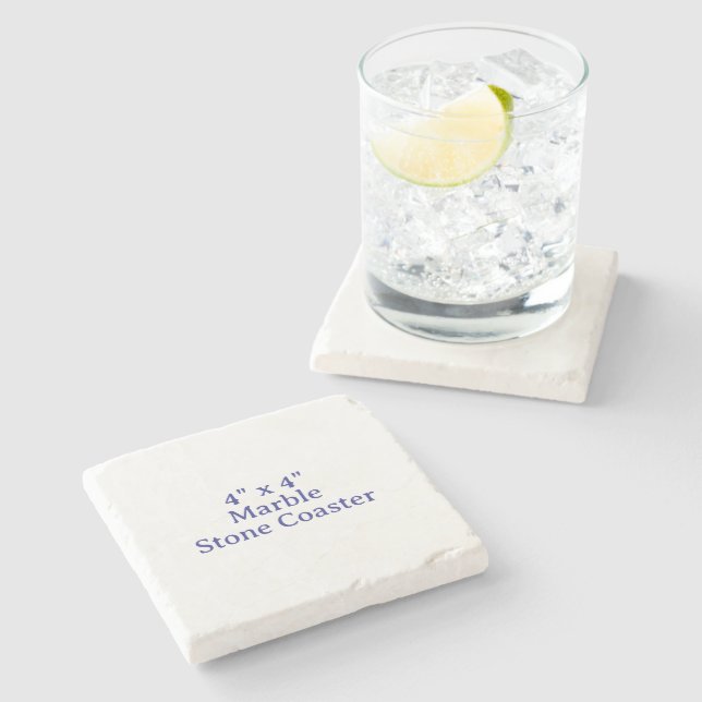 4" x 4" Marble Tone Coaster (Side)