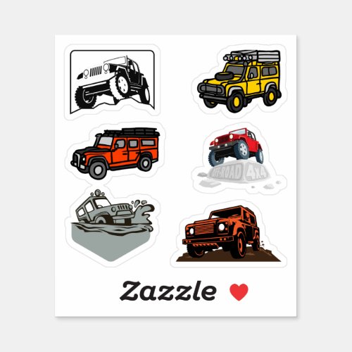 4 X 4 Off Road Vehicle Stickers