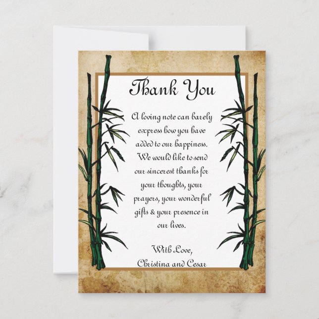 4 x 5 FLAT Thank You Card Geisha (Front)