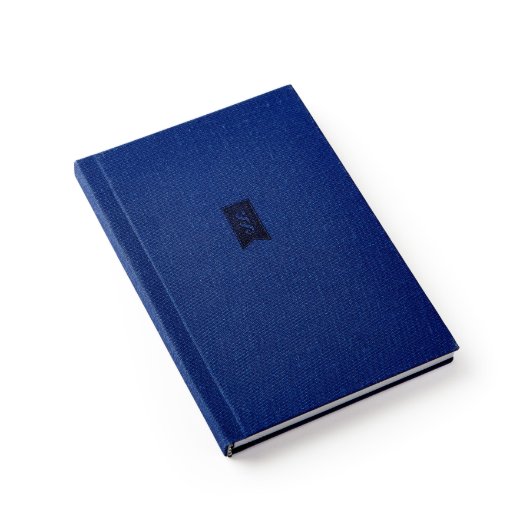 4" x 6" Blue Linen Hardback Planner Journal (Front)