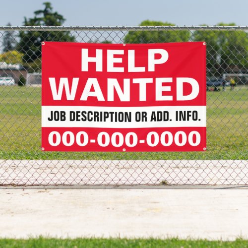 4 X 6 Help Wanted Banner