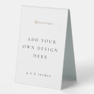 4 x 6 inch TENT Table Number Sign