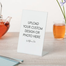4" X 6" Plastic Pedestal Stand Sign