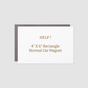 4" X 6" Rectangle Normal Car Magnet