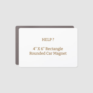 4" X 6" Rectangle Rounded Car Magnet