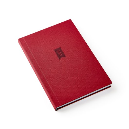 4" x 6" Red Linen Hardback Planner Journal (Front)