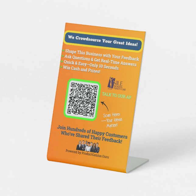 4 X 6 Window Cling Pedestal Sign (Front)