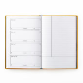 4" x 6" Yellow Linen Hardbound Notebook Journal (Interior)