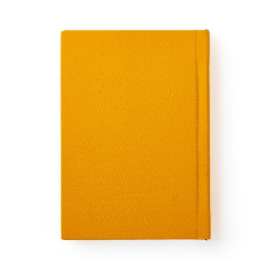 4" x 6" Yellow Linen Hardbound Planner Journal (Back Cover)