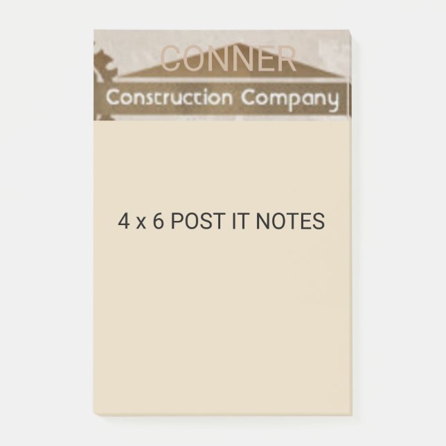4 x 6custom post it notes (Front)