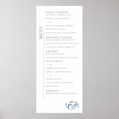 4 x 9 Glacier Lake Menu Poster