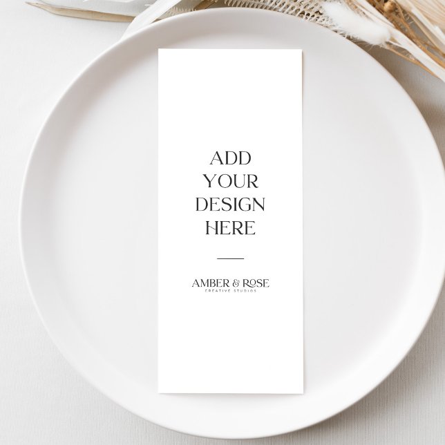 4" x 9" menu (Menu Card)