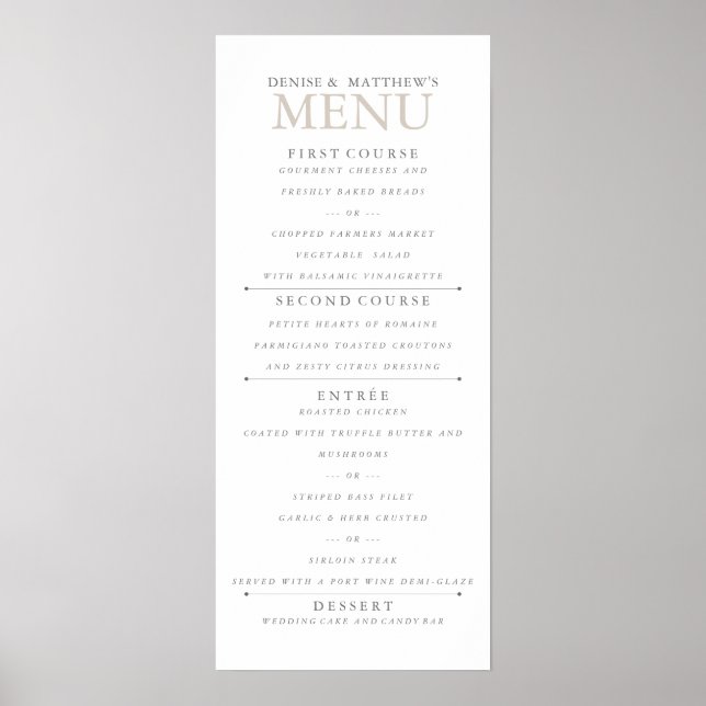 4" x 9" Perfectly Pale Menu Poster (Front)