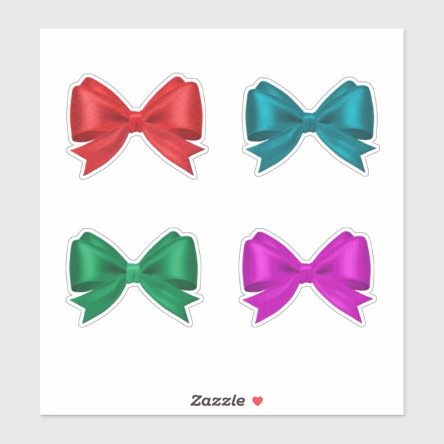 4 x Beautiful Scrapbooking Cardmaking Gifts Bows Sticker (Sheet)