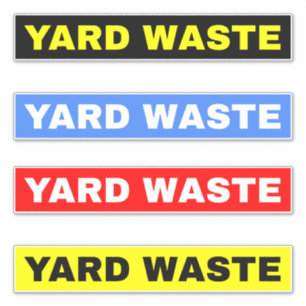 4 Yard Waste (For Bins Bags) Garbage Or Trash Can Sticker
