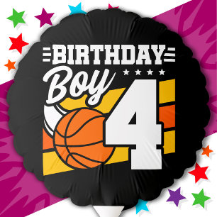4 Year Old Basketball Party Theme 4th Birthday Boy Balloon
