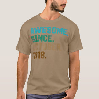 4 Year Old Gifts Awesome Since October 2018 4th Bi T-Shirt
