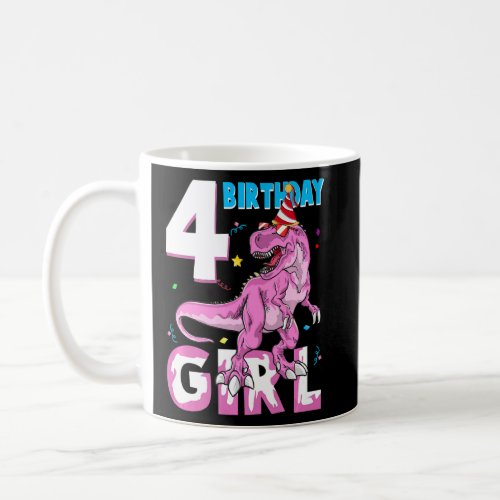 4 Year Old Gifts Party 4th Birthday Girl Teen dino Coffee Mug