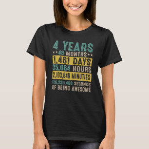 4 Year Old Gifts Vintage Awesome 4th Birthday Coun T-Shirt