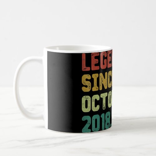 4 Year Old  Legend Since October 2018 4th Birthday Coffee Mug