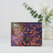 4 Year Old Princess Birthday Invitations (Standing Front)