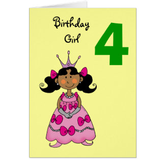 4 Years Old Girl Birthday Cards | Zazzle