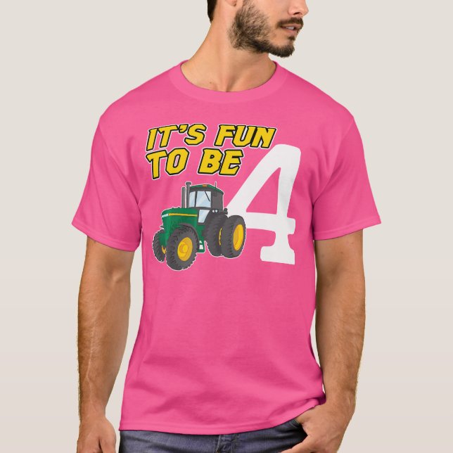 4 Year Old Tractor 4Th Birthday T-Shirt (Front)