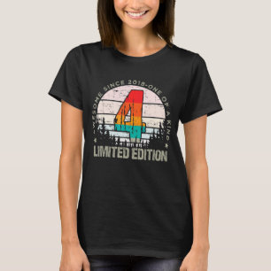 4 Year Old Vintage 2018 Retro  4th Birthday T-Shirt