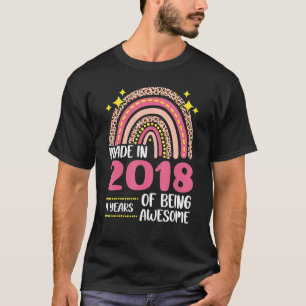 4 Years Old 4th Birthday Born In 2018 Women Girls  T-Shirt