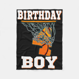 4 Years Old Bysketbyll Boy 4th Birthday Party Cele Fleece Blanket
