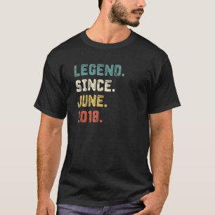 4 Years Old Legend Since June 2018 4th Birthday 2 T-Shirt