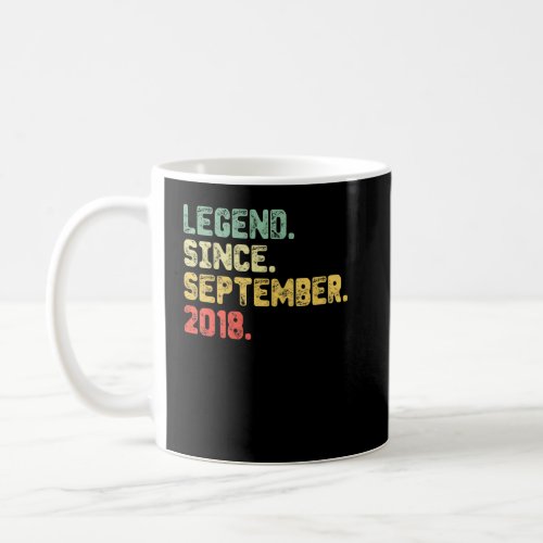 4 Years Old  Legend Since September 2018 4th Birth Coffee Mug