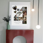 4 Years Together Photo Collage Wedding Anniversary Poster<br><div class="desc">4 Years Together Photo Collage Print Celebrate four years of love with this personalised “4 Years Together” photo collage, designed by The Arty Apples. Featuring space for 13 treasured photos, this elegant keepsake captures the highlights of your shared journey and love story. Perfect for wedding anniversaries, milestone celebrations, or as...</div>