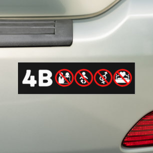 4B Movement Feminist Bumper Sticker