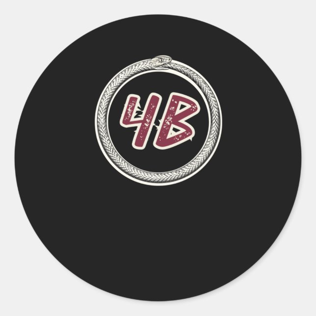 4b Movement Ouroboros Snake #4b Sticker  (Front)