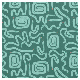 (4in) Green Snake Pattern Fabric