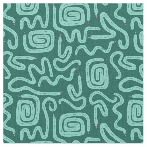 (4in) Green Snake Pattern Fabric