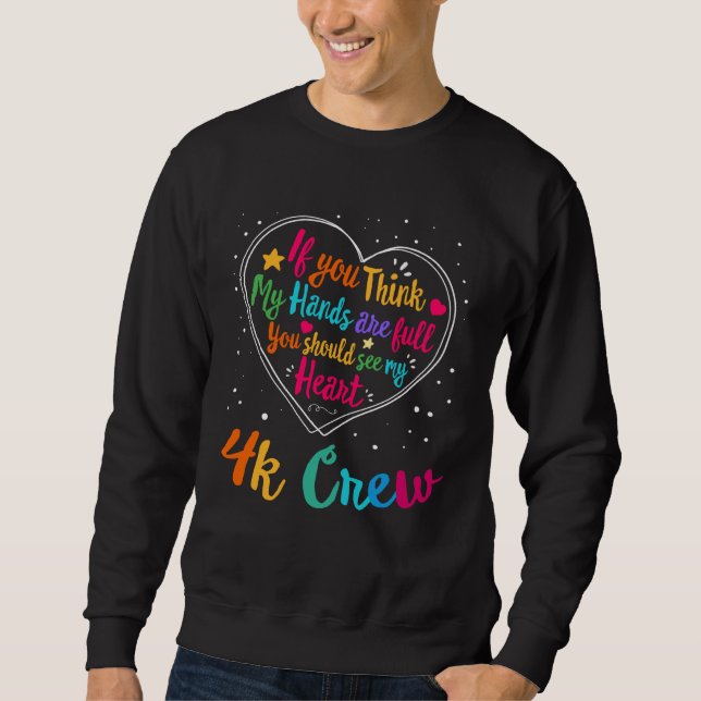 4K Crew Appreciation Week Back to School Heart Sweatshirt (Front)
