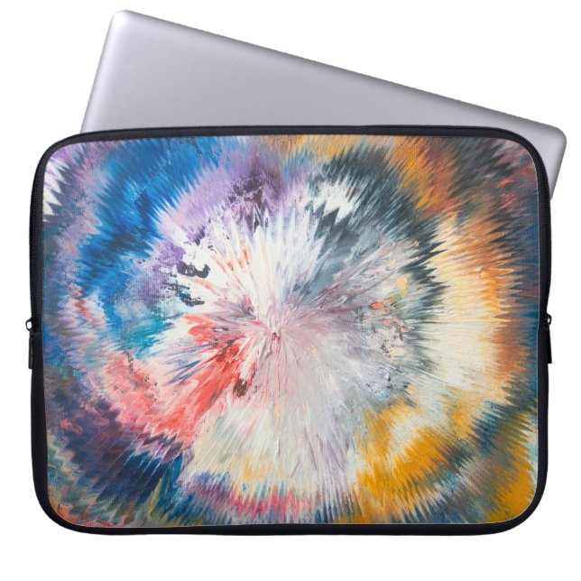 4K oil painting. Colorful creative abstraction. ab Laptop Sleeve (Front)
